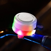 Bellbrightz White Bicycle Bell with Twinkling LEDs