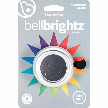 Bellbrightz Silver Bicycle Bell with Twinkling LEDs