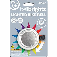 Bellbrightz Silver Bicycle Bell with Twinkling LEDs
