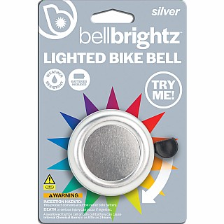 Bellbrightz Silver Bicycle Bell with Twinkling LEDs