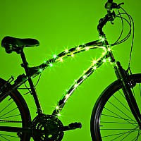 Cosmicbrightz Green Led Bicycle Frame Light