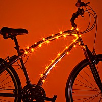 Cosmicbrightz Orange Led Bicycle Frame Light