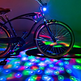 Cruzinbrightz Red/ Green/ Blue Led Bicycle Projection Light
