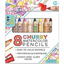 8 Chubby Watercolor Pencils -Jr