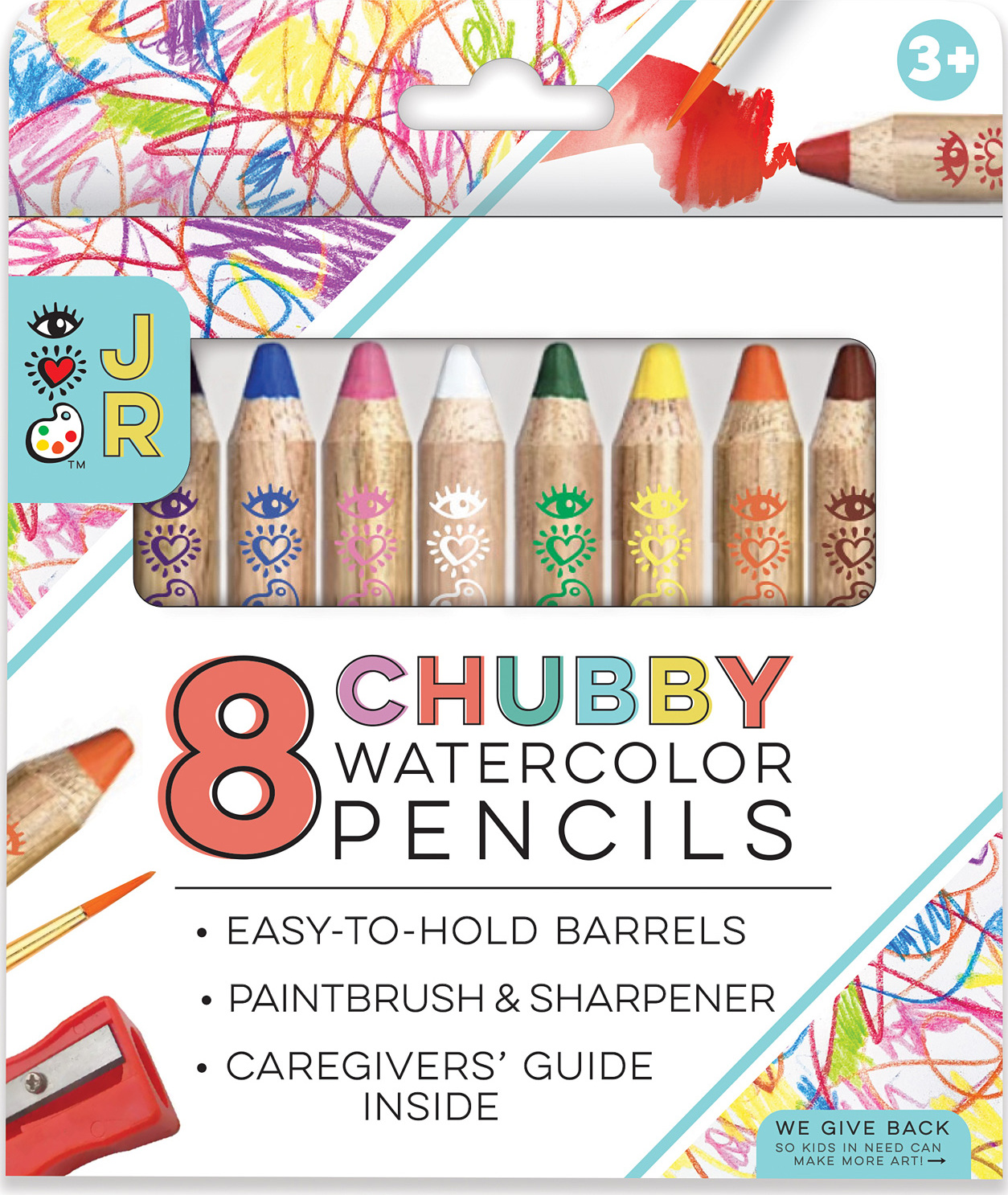 8 Chubby Watercolor Pencils