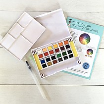 IHA 24 WATERCOLORS W BRUSH PEN