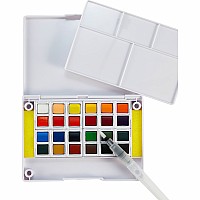 iHeart Art 24 Watercolors Water Brush Pen In Compact Travel Case