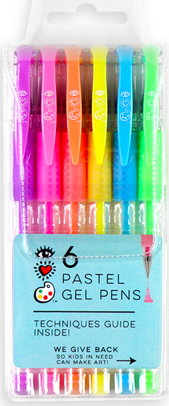 iHeart Art 6 Pastel Gel Pens from Bright Stripes - School Crossing