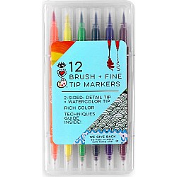 Fine Brush Tip, 12 ct Markers