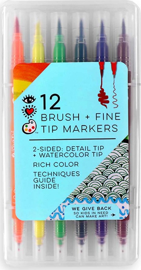 Fine Point Watercolor Markers 12-Count