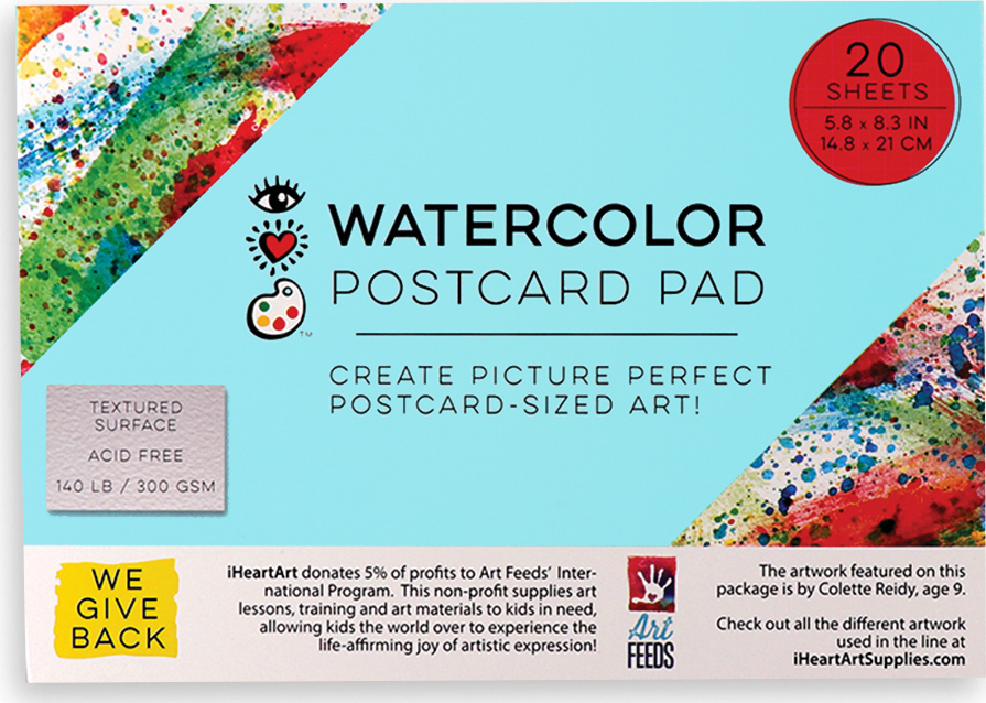 Iheartart Watercolor Postcard Pad