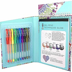 Iheartart Travel Art Pack Gel Pens All In 1 Paper Pad Drawing Set