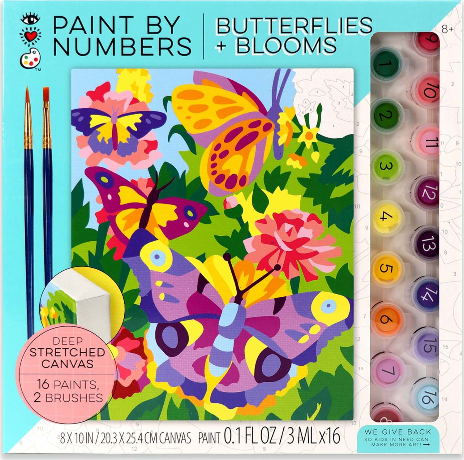 KIDS Brilliant Butterfly Paint-by-Number Kit - Colors & Cocktails