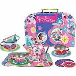 Flower Fairy Tin Tea Set With Storage Case And Paper Crowns