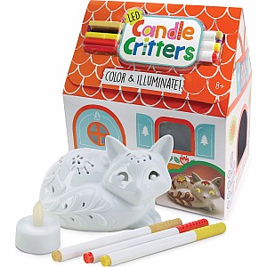 Led Candle Critters- Fox Light Up Ceramic Coloring Activity Kit