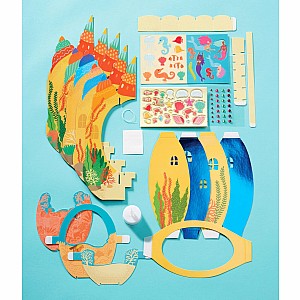 Lantern Lands Mermaid Castle Light Up 3d Paper Lantern Craft Kit