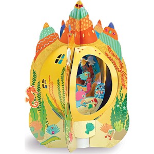 Lantern Lands Mermaid Castle Light Up 3d Paper Lantern Craft Kit