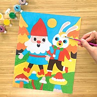 Let’s Craft Paint By Number Forest Friends On Real Canvas