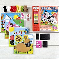 Let's Craft String Art Pictures Busy Farm Lacing Activity Set