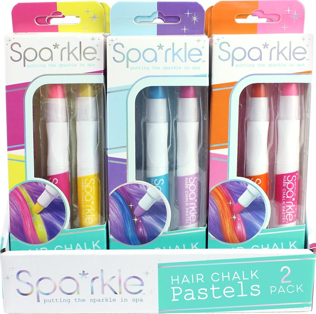 Sparkle 2-pack Hair Chalk Pastels Pdq Assortment - Givens Books