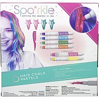 Sparkle Hair Chalk Pastels And Barrettes Set