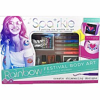 Sparkle Rainbow Festival Body Art