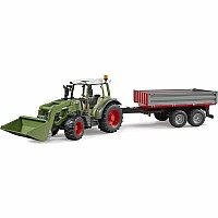 Bruder 2182 Fendt Vario 211 with Frontloader and Tipping Trailer