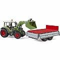 Bruder 2182 Fendt Vario 211 with Frontloader and Tipping Trailer