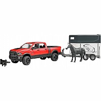 RAM 2500 Pickup Truck w Horse Trailer and Horse