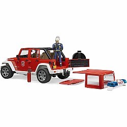 Jeep Rubicon fire vehicle w fireman
