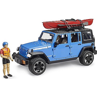 Jeep Wrangler Rubicon Unlimited with Kayak and Kayaker