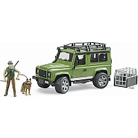 Land Rover Defender With Forest Ranger And Dog