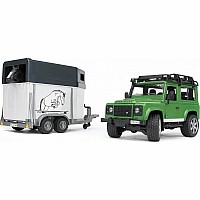 Land Rover Station Wagon w Horse Trailer & horse