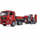 Bruder 2774 MAN TGA Truck with Low Loader Trailer And Manitou Telehandler Ages 3+