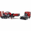 Bruder 2774 MAN TGA Truck with Low Loader Trailer And Manitou Telehandler Ages 3+