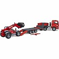 Bruder 2774 MAN TGA Truck with Low Loader Trailer And Manitou Telehandler Ages 3+