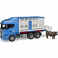 Bruder 3548 SCANIA R-Series Cattle transport truck w 1 cattle