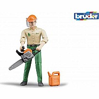 Logging man with accessories