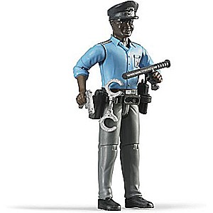 Policeman, dark skin, accessories