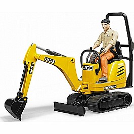 JCB Micro excavator 8010 CTS and Construction worker