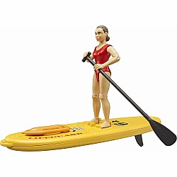 Bruder World lifeguard with stand-up paddle