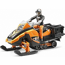 Snowmobile with driver and accessories