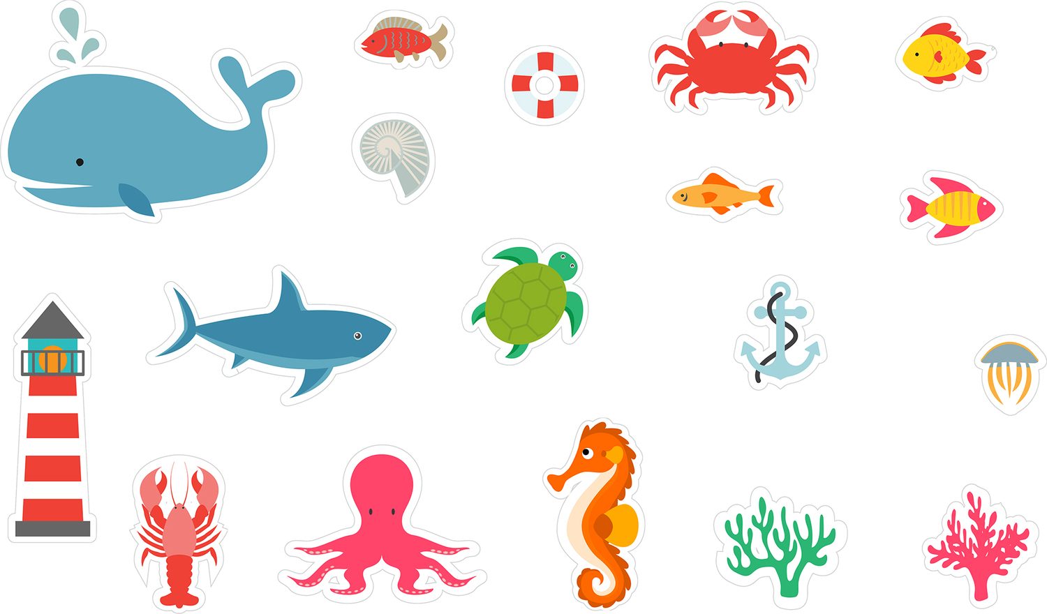 Bath Time Stickers - Under the Sea