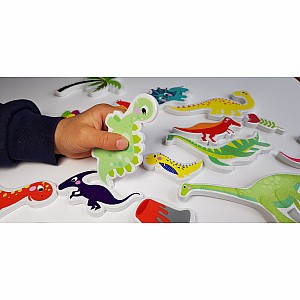 Bath Stickers with Header – Dinosaurs