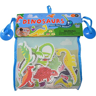 Bath Stickers with Header – Dinosaurs