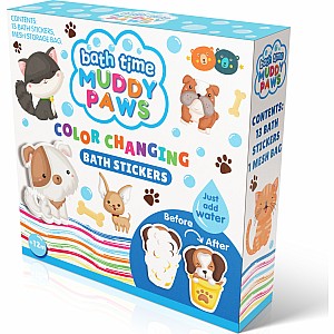 Colour Changing Bath Stickers - Muddy Paws