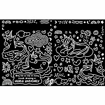Neon Doodles Book - Unicorn