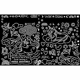 Neon Doodles Book - Unicorn
