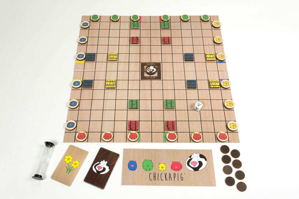 Chickapig Strategic Board Game Family Friendly Game For 2 or 4 Players with  Chicken-Pig Hybrids for sale online