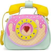 Ring Ring Phone Convertible Handbag (Ice Cream Dream)